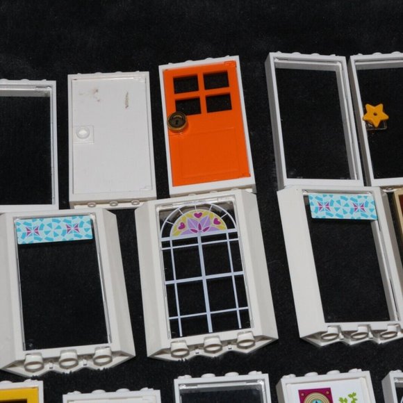 Lego friends doors windows white frames 28327 lot castle door, panes - Picture 3 of 16